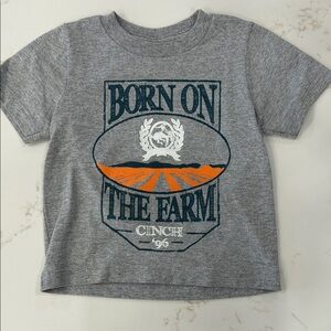 Cinch Baby Gray Tee - Born on the Farm Design